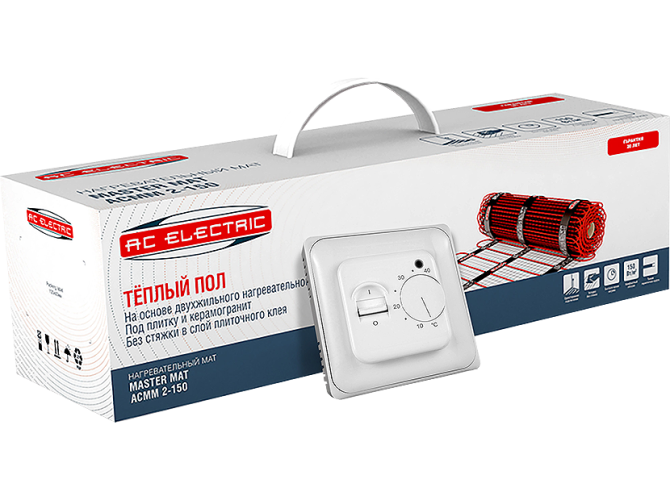 Мат нагревательный AC ELECTRIC ACМM 2-150-1 5 (комплект теплого пола с терморегулятором)